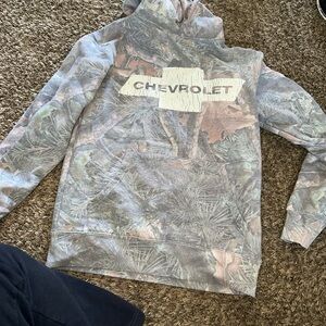 Chevrolet Camo Hoodie in Muted Green and Tan